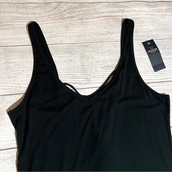 HOLLISTER Soft V-Neck Strappy Tie Back Midi Dress - Picture 2 of 14